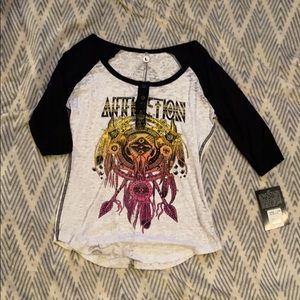 3/4 sleeve burn out tee